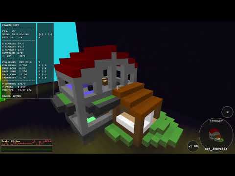 Python/Pygame 3D Voxel Engine - Big CAD Structures placement