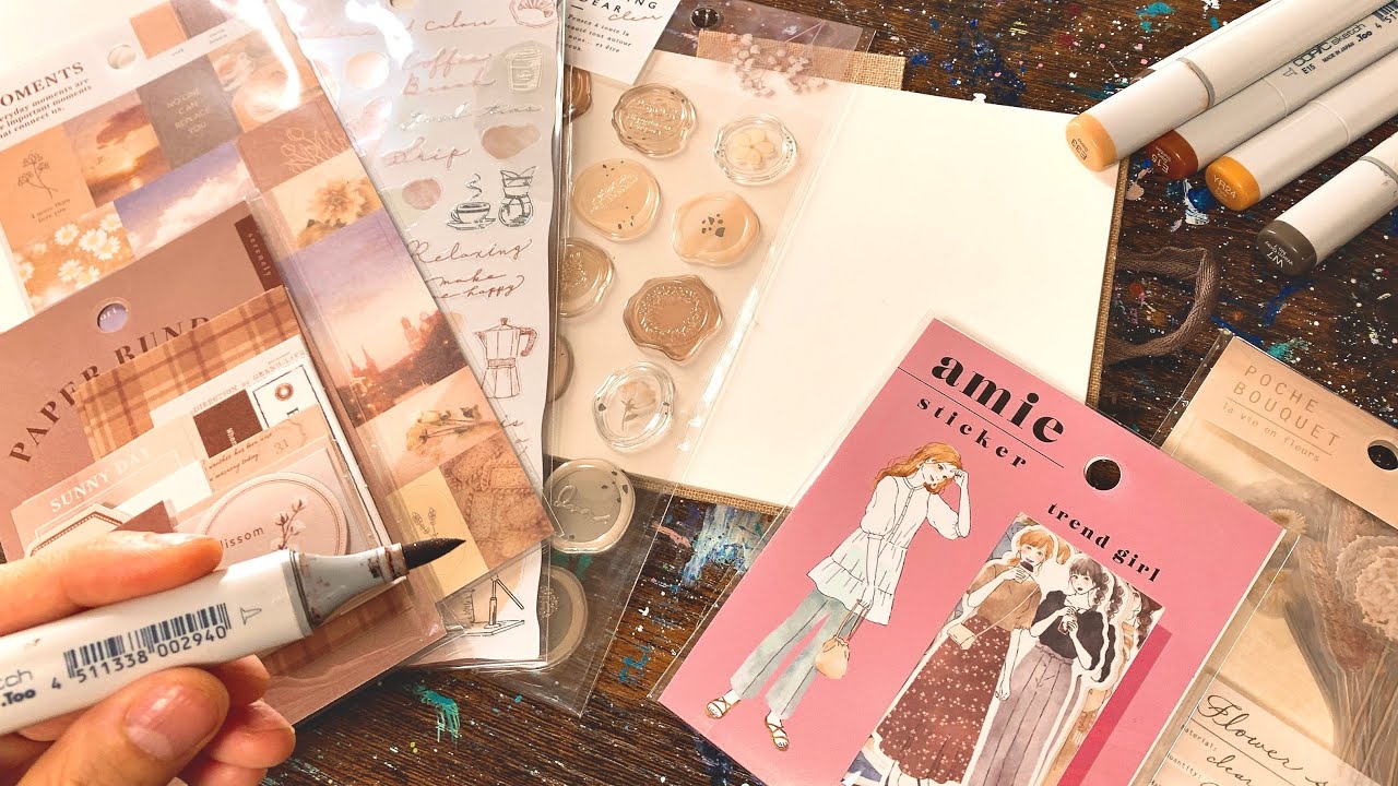 めっちゃ可愛いシールたち☕️【ASMR】