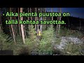Aamuhämärissä tosi pieni puista uudistushakkuuta tässä kohtaa savottaa. Ponsse Scorpion K H7 AC FC