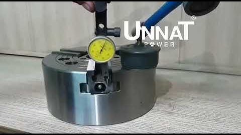 Hydraulic Chuck Wedge and Base Hard Jaw Play Test using a Mitutoyo 0.01mm Dial Indicator