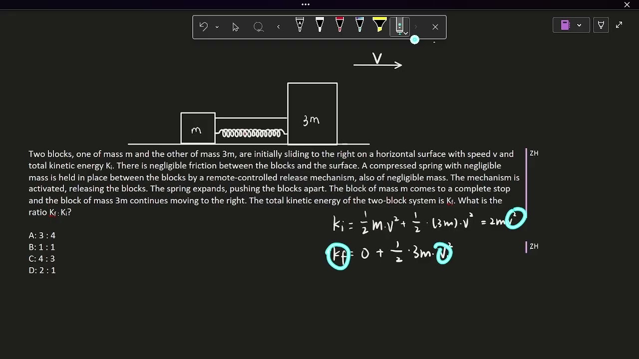 AP Physics 1 Unit 4: Linear Momentum MCQ (Strategies & Tactics) 4