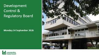 Development Control and Regulatory Board - 14 September 2026
