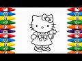 Cute Hello Kitty Drawing | Coloring for Kids 🖍️🐱