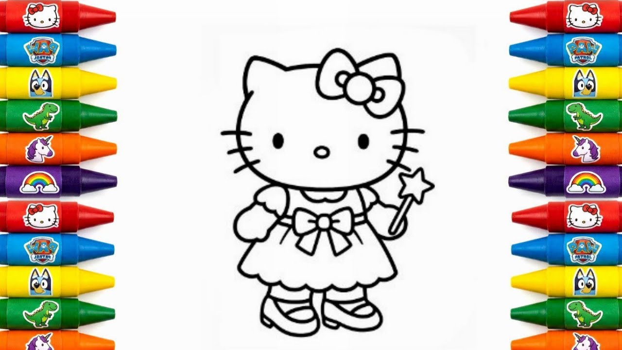 Cute Hello Kitty Drawing | Coloring for Kids 🖍️🐱