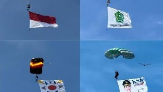 Female Parachutist, Female Skydiver Lands Smoothly at Konawe's 63rd Anniversary Ceremony #parachu...