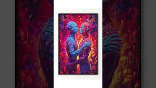 Surreal Love. Psychedelic Wedding. Digital Art. You and Me. Digital and Print. #wallart #aiart Surreal Love. Psychedelic Wedding. Digital Art. You and Me. Digital and Print. #wallart #aiart
