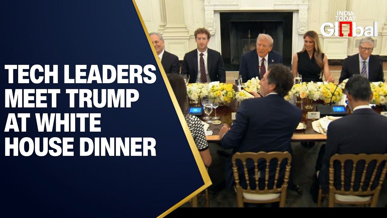 LIVE :President Donald Trump Hosts Dinner at the White House | Sundar ...