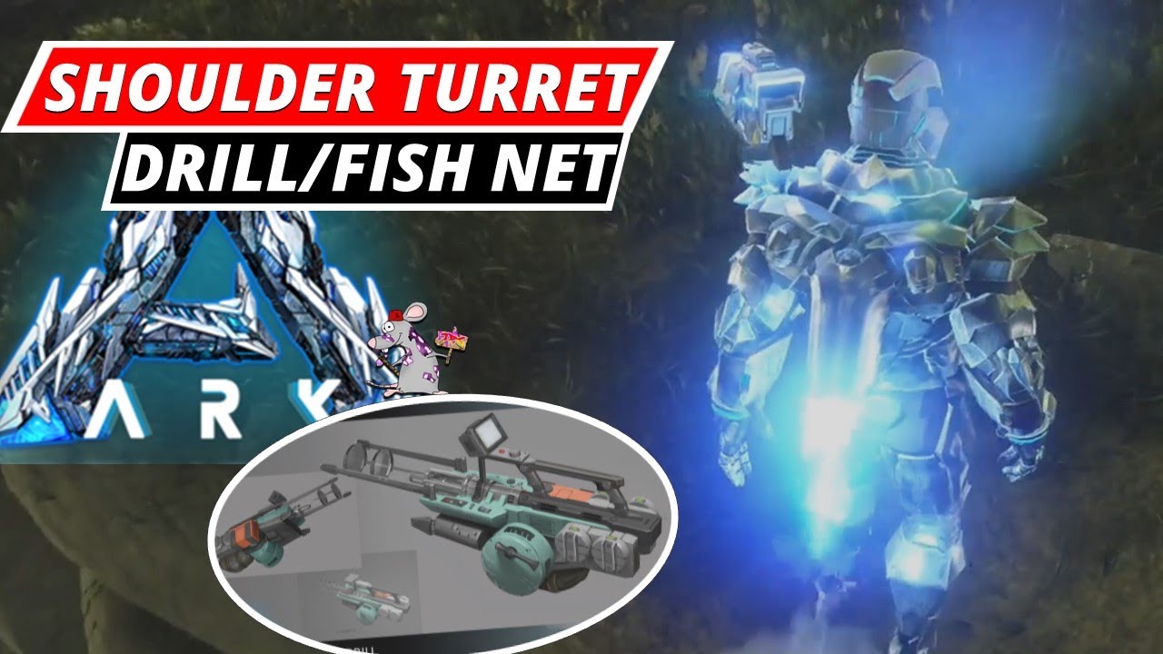 Ark Genesis Shoulder Cannon Tek Drill And Primitive Fish Net