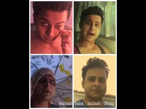 Salman khan with sanjay dutt ; kailash kher and Sonu nigam by dr.sanket bhosale