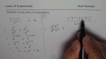 Evaluate and Simplify Using Laws of Exponents