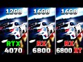 RTX 4070 12GB vs RX 6800 16GB vs RX 6800 XT 16GB | PC Gameplay Tested