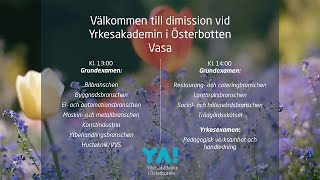 Dimission Vid Yrkesakademin I Österbotten Juni 2021