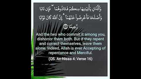 القرأن الكريم سورة النساء الأية 16 Quran Translated to English #quran #women