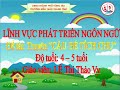 Đề tài: Truyện " CẬU BÉ TÍCH CHU" -  Trường MG Thanh Tâm - TP. Vũng Tàu