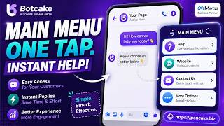 2026 Botcake Tutorial | Configure an Informative Fan Page Main Menu