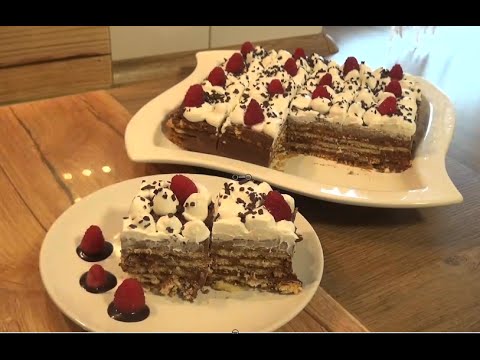 Krem Şantili Bisküvi Pasta Tarifi Videosu Krem Şantili Bisküvi Pasta Tarifi Videosu