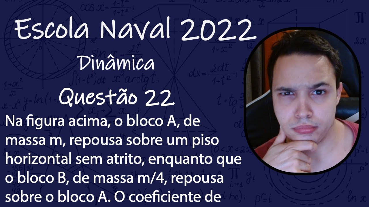 EN 2022 - Na figura acima, o bloco A, de massa m, repousa sobre um piso horizontal sem atrito