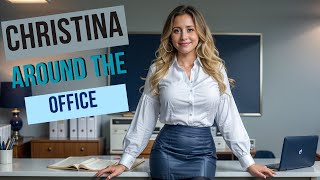 Elegance Redefined: Christina's Mesmerizing Sexy Professional Attire