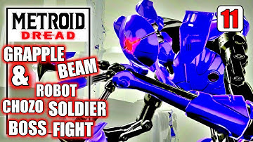 Metroid Dread - Grapple Beam Skill Ability & Robot Chozo Soldier Boss Fight - Walkthrough Part 11