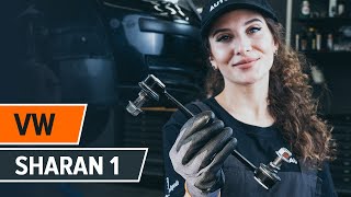 How to change front anti roll bar link on VW SHARAN 1 [TUTORIAL AUTODOC]
