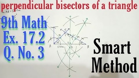How to draw perpendicular bisectors of a triangle.  9th Math (2021)