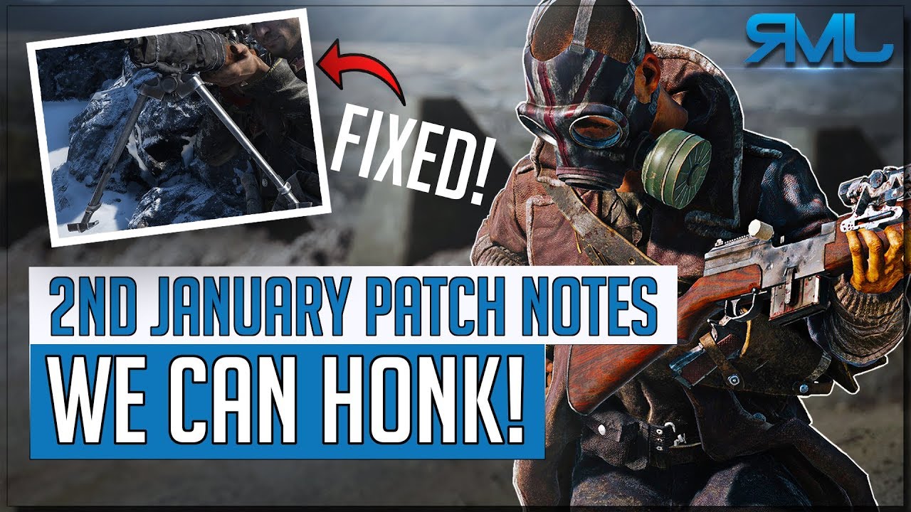 Bipod Fixes, Vaulting Improvements and MORE! - 2nd January Patch Notes - Battlefield V Updates