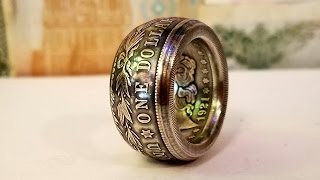 How to make small coin rings from large coins (Swedish wrap)