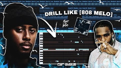 HOW 808 MELO MAKES UK DRILL BEATS FOR POP SMOKE | FL Studio Mobile Tutorial