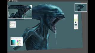 TimeLapse Alien Covenant using ArtRage