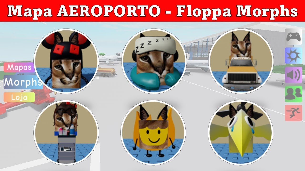 6 NOVOS FLOPPA MORPHS no Mapa do Aeroporto - Find the Floppa Morhps ...