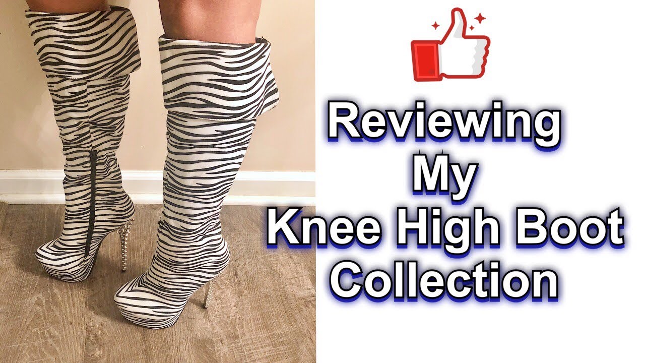 Reviewing my knee high, below the knee, and mid-calf boot collection #boots - YouTube