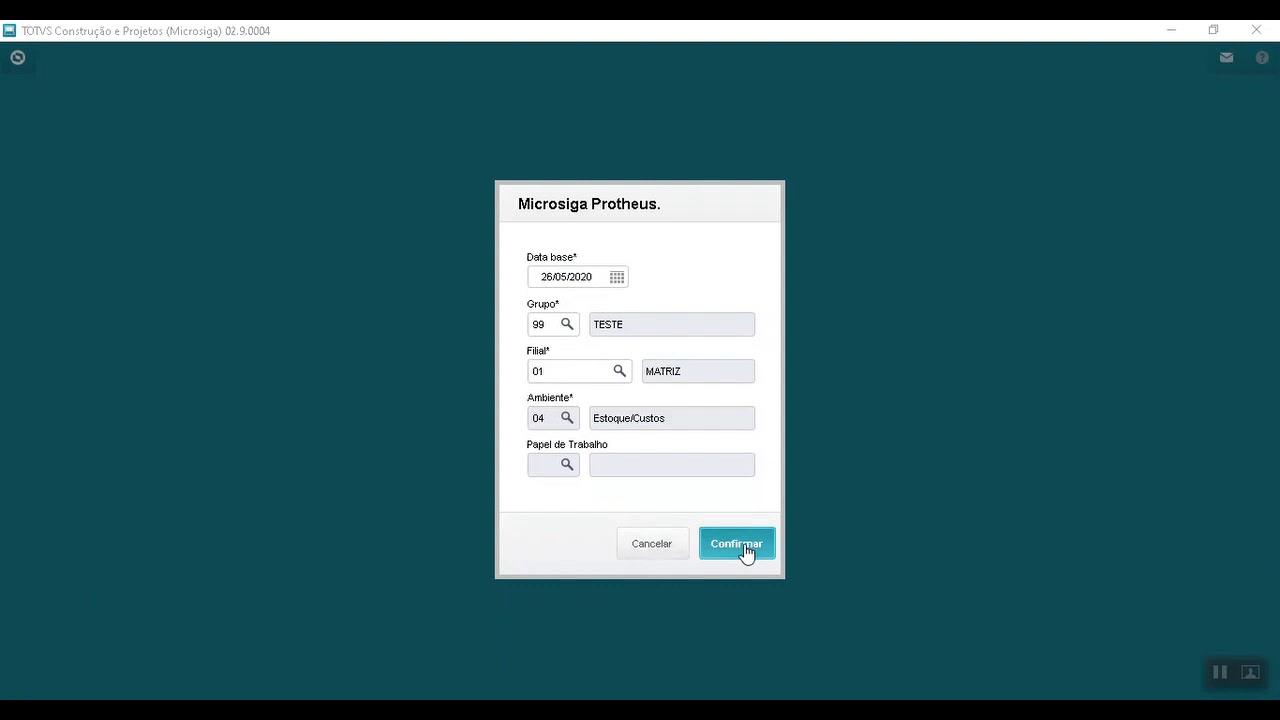 Inventario Estoque Protheus. Totvs12.1.27