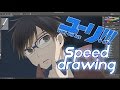 Yuri on Ice Anime Manga Speed Drawing | Юрий на льду аниме манга арт