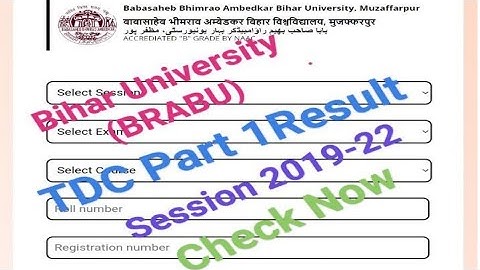 Bihar University TDC Part 1 2019-22 Results Jari | How To Check TDC Part 1  Result Brabu
