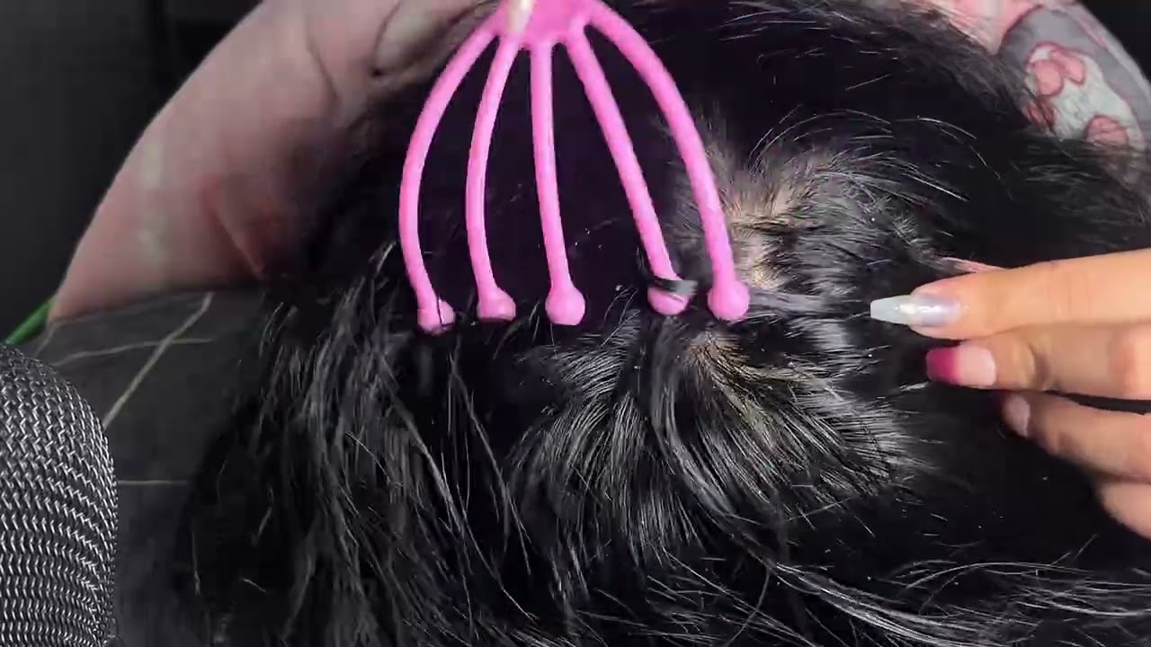[no talking&no bgm] ASMR Hair Treatment; Head Scratching For Relaxing Sleep ✨✅