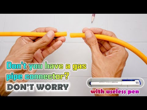 Connect two gas pipes with diy pen connector