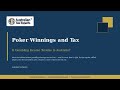 Poker Winnings and Taxable Gambling Income | Australian Tax Experts