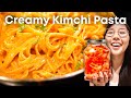 5ingredient creamy kimchi pasta  tiktoks spicy korean alfredo