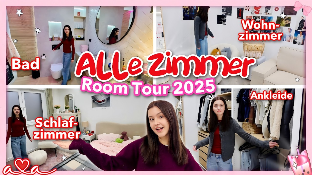 WILLKOMMEN IN MEINEM REICH!! 🎀 XXL ROOM TOUR 2025!! Ich zeige euch ALLE ZIMMER