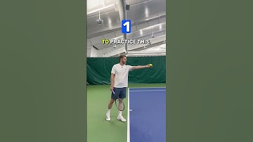 How far should you toss the ball on your serve?🤔👀 #tennistip