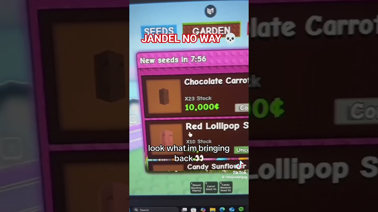 JANDEL NO WAY Roblox Growagarden Jandel Edit Fyp