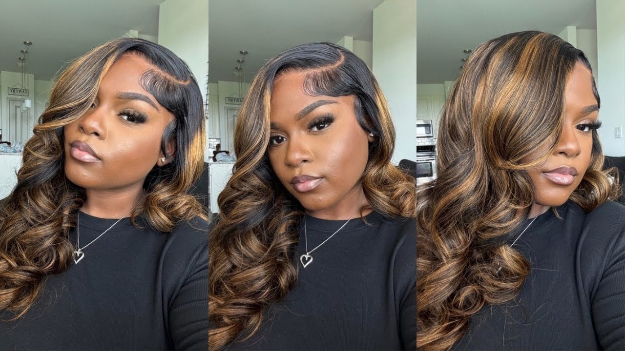 BEST BROWN BODY WAVE CURLY WIG INSTALL + SIDE PART TRANSFORMATION ...