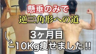 懸垂始めて3ヶ月目の成果とトレーニング風景/逆三角形の背中を目指す‼︎