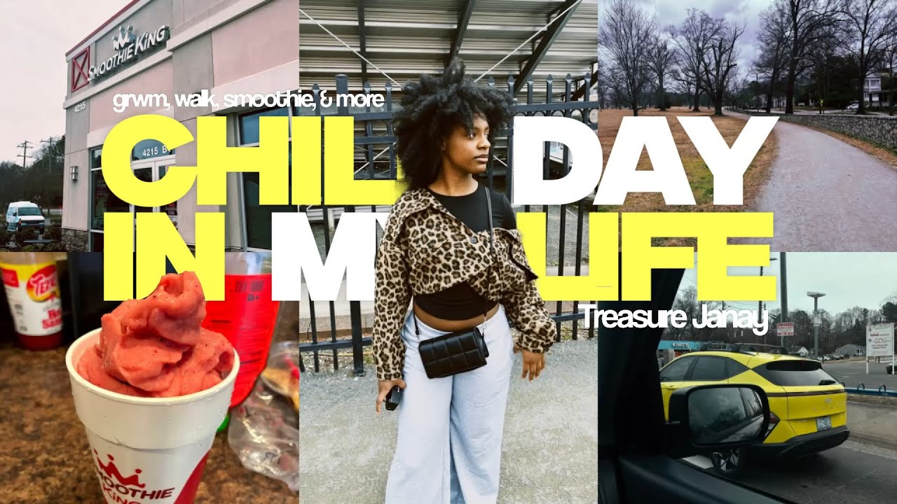 chill day in my life || smoothie king, nature walk, ootd & more