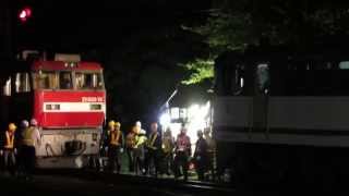 [貨物列車故障] 2015.10.12 埼京線貨物列車故障 3086レ 救護の瞬間 故障当該 EH500-74号機　救護　EF64-2065号機