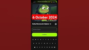 Memes Daliy Memecoin Cipher Code | 6 October Meme Leb Cipher Code today | #memes #coins #airdrop