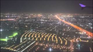 My first international flight. Night flight version