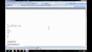 Equation editor shortcut keys