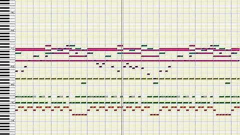 Sekaiju MIDI View: "Znyx Battle" by Jeffrey Faden (2003)