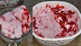 Strawberry ice cream recipe | Homemade ice cream recipe | Eid special Dessert recipe
